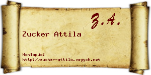 Zucker Attila névjegykártya